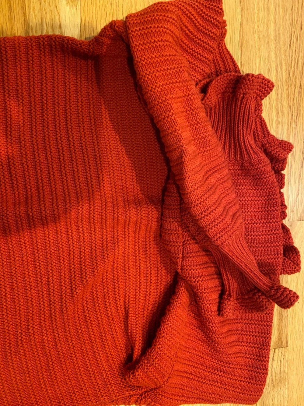 Madewell Red Ruffle Knit Sweater - Picture 4 of 8